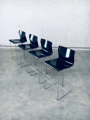 Italian DADA Bar Stool Set by Georges Coslin for Mesero, 1980s, Set of 4-RQV-1292110