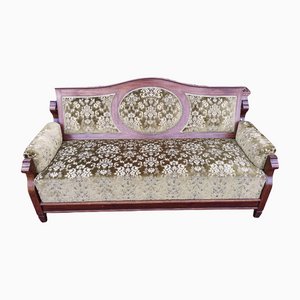 Italian Damasked Fabric Sofa Bed-RAQ-1107913