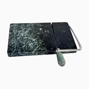 Italian Dark Green Verdi Marble Butter Cutting Board, 20th Century-UR-1806487