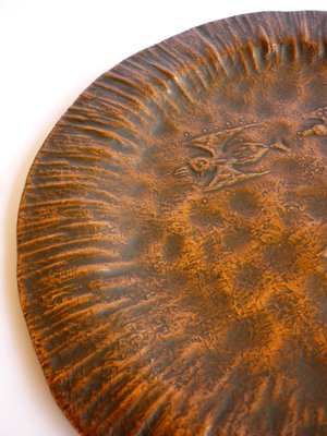 Italian Decorative Copper Plate from Bragalini, 1950s-GKB-552439