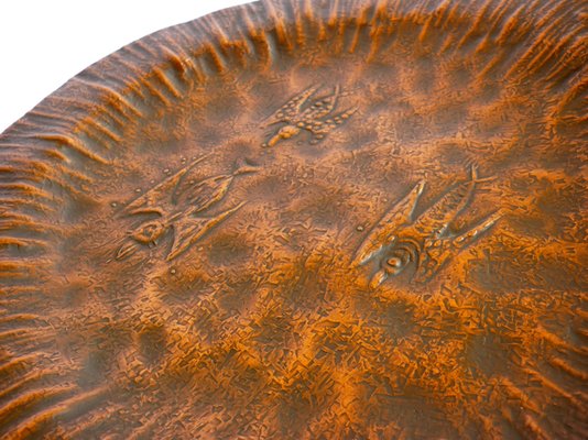 Italian Decorative Copper Plate from Bragalini, 1950s-GKB-552439