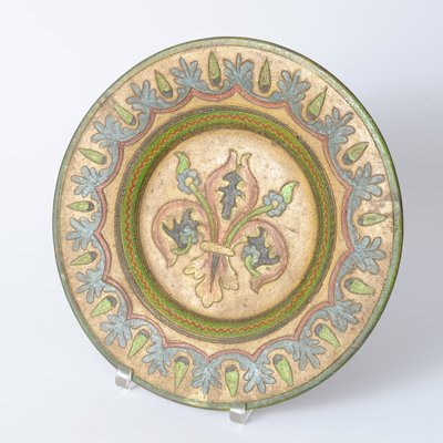 Italian Decorative Plate from Dante Milani Montopoli, 1930s-IXK-716194