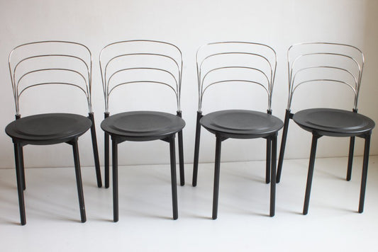 Italian Delfina Dining Chairs by Giuseppe Raimondi for Tetide, 1987, Set of 4