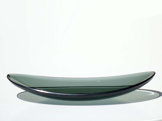 Italian Design Curved Glass Pocket Tray from Fontana Arte, 1950s-KGD-2020007