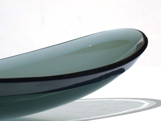 Italian Design Curved Glass Pocket Tray from Fontana Arte, 1950s-KGD-2020007