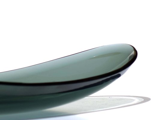 Italian Design Curved Glass Pocket Tray from Fontana Arte, 1950s-KGD-2020007