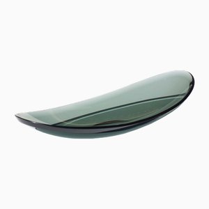 Italian Design Curved Glass Pocket Tray from Fontana Arte, 1950s-KGD-2020007