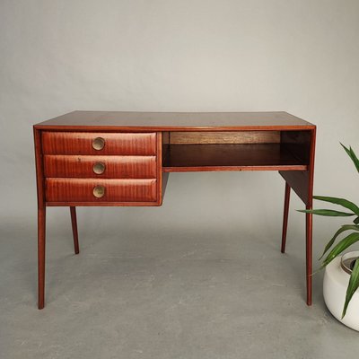 Italian Design Mahogany Desk, 1950s-FXH-2021289