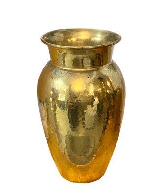 Italian Designed Hammered Gilt Brass Umbrella Stand, 1960s-YUW-1151304