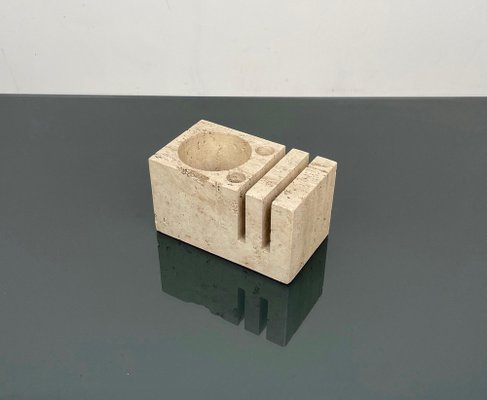 Italian Desk Accessory in Travertine by Fratelli Mannelli, 1970s-LYQ-1324671