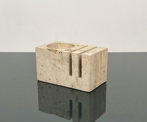 Italian Desk Accessory in Travertine by Fratelli Mannelli, 1970s-LYQ-1324671