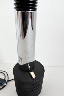 Italian Desk Lamp in Chrome and Cast Iron with Swivel Arm, 1970s-VNE-971058