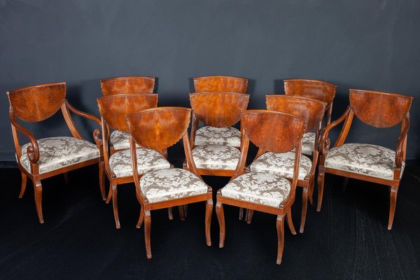 Italian Dining Chairs, 1790s, Set of 8-MBH-1031592