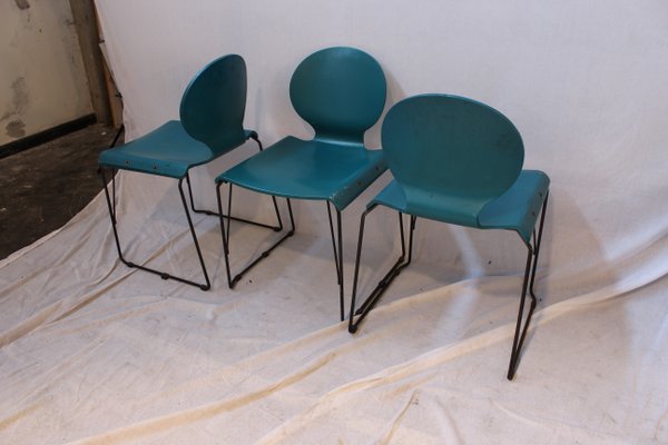 Italian Dining Chairs, 1970s, Set of 3-HZ-541034