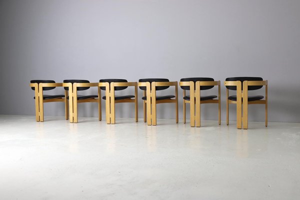 Italian Dining Chairs in the style of Tobia Scarpa, 1970s, Set of 6-DXL-1743393