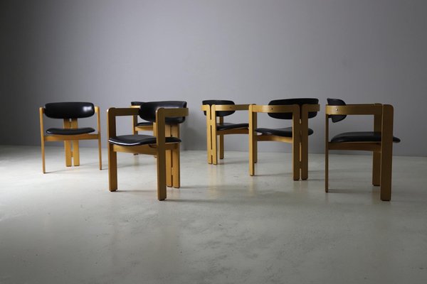 Italian Dining Chairs in the style of Tobia Scarpa, 1970s, Set of 6-DXL-1743393