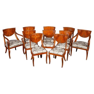 Italian Dining Chairs Including 2 Armchairs, 1790s, Set of 10-MBH-1061433