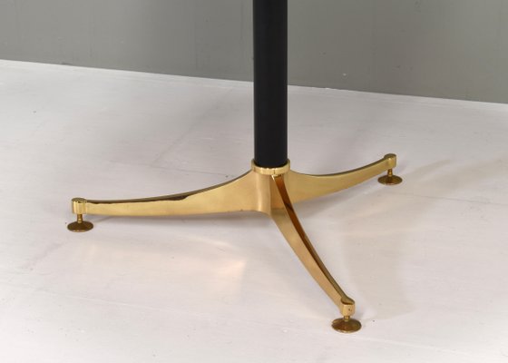 Italian Dining Table in Marble and Brass, 1970s-TE-1444169