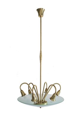 Italian Disc Ceiling Lamp Attributed to Pietro Chiesa, 1950s-MTX-959798