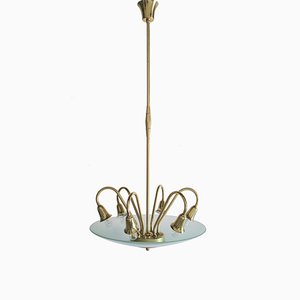 Italian Disc Ceiling Lamp Attributed to Pietro Chiesa, 1950s-MTX-959798