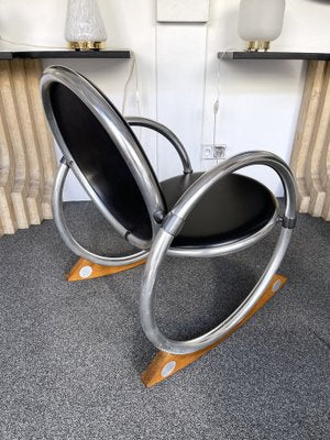 Italian Dondolo Rocking Chair by Verner Panton for Ycami, 1990s-FUE-1442134