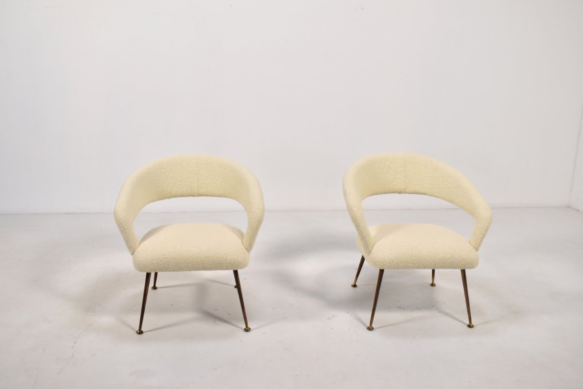 Italian DU 55 Armchairs by Gastone Rinaldi for Rima, 1950s, Set of 2