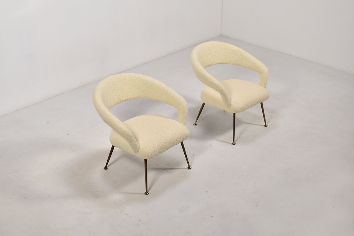 Italian DU 55 Armchairs by Gastone Rinaldi for Rima, 1950s, Set of 2