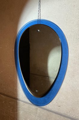 Italian Electric Blue Teardrop Mirror by Cristal Arte, 1960-UWS-2036566