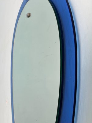 Italian Electric Blue Teardrop Mirror by Cristal Arte, 1960-UWS-2036566