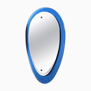 Italian Electric Blue Teardrop Mirror by Cristal Arte, 1960-UWS-2036566