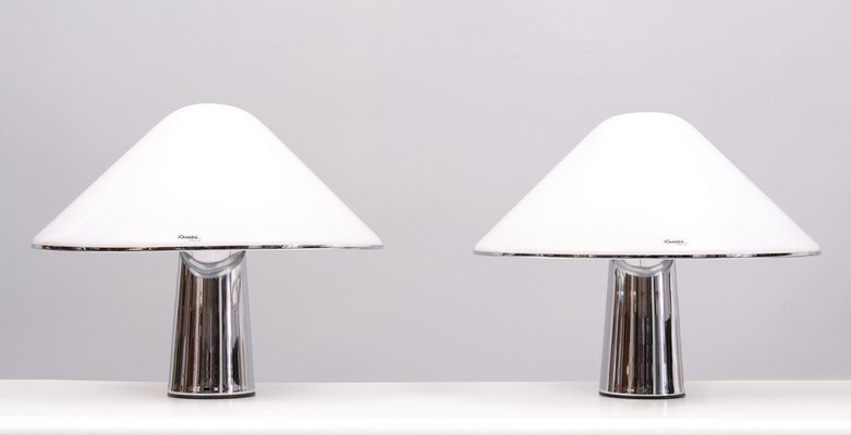 Italian Elpis Mushroom Table Lamps from Guzzini, 1970s, Set of 2-GCG-1813543