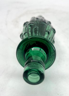 Italian Empoli Genie Bottle in Green Art Glass, 1960s-MJY-1756256