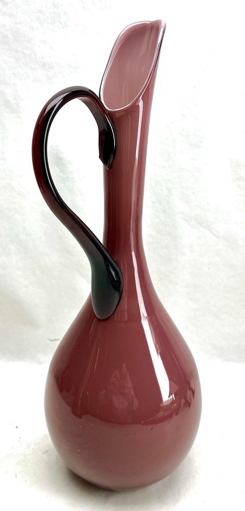 Italian Empoli Murano Glass Pitcher with Handle, 1955