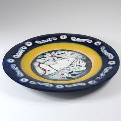 Italian Enameled Plate from Atelier Cellini, 1960s-GIW-709377