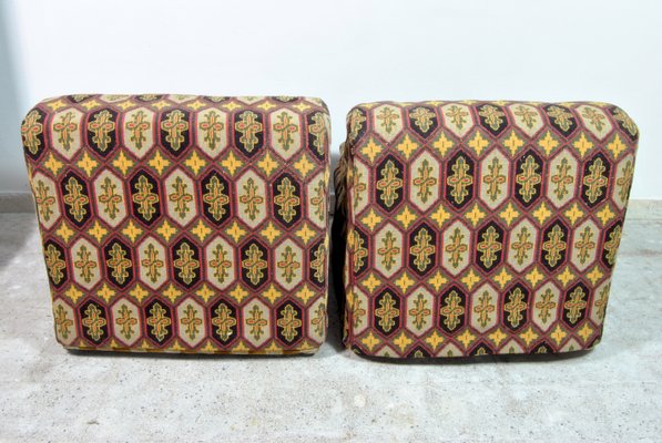 Italian Etro Fabric Lounge Chairs, 1970s, Set of 2-WFB-742294