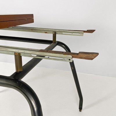 Italian Extendable Dining Table in Wood and Metal, 1960s-GDD-1823281