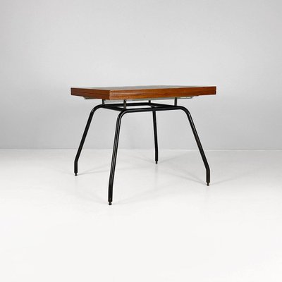 Italian Extendable Dining Table in Wood and Metal, 1960s-GDD-1823281