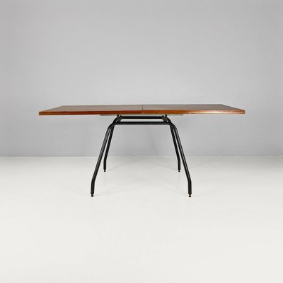 Italian Extendable Dining Table in Wood and Metal, 1960s-GDD-1823281