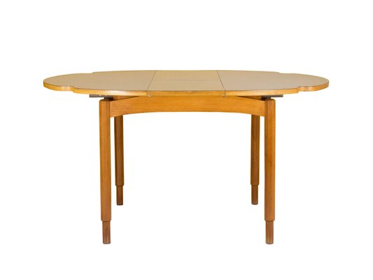 Italian Extendable White Plastic Laminate Wood Dining Table, 1960s-RD-2017161