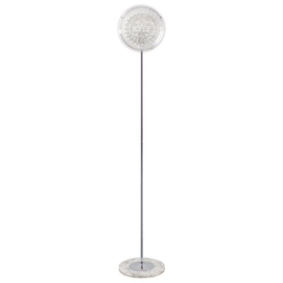 Italian Eye Floor Lamp in Chrome, Murano Glass and Marble, 1970s-QT-1263450