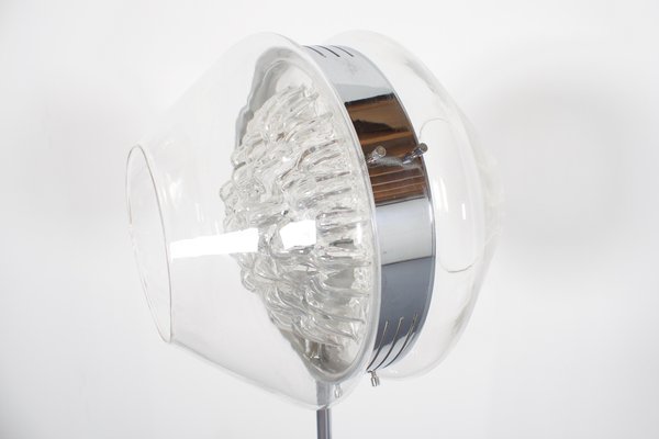 Italian Eye Floor Lamp in Chrome, Murano Glass and Marble, 1970s-QT-1263450