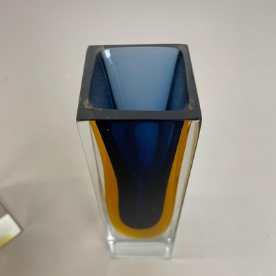 Italian Faceted Sommerso Vases in Murano Glass by Cenedese Vetri, 1970s, Set of 2-QZ-1251057