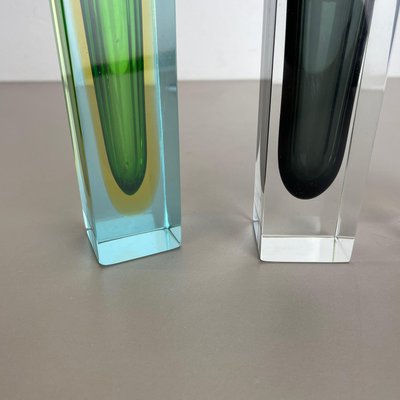 Italian Faceted Sommerso Vases in Murano Glass from V. Nason & C., 1970s, Set of 3-QZ-1251051