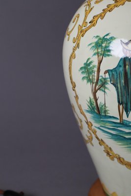 Italian Faience Ceramic Table Lamp, 1920s-ESB-1789747