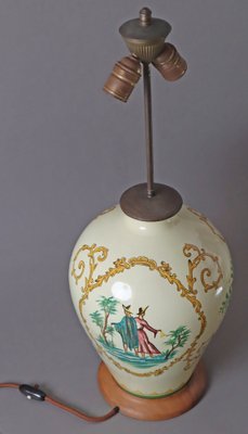 Italian Faience Ceramic Table Lamp, 1920s-ESB-1789747