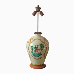 Italian Faience Ceramic Table Lamp, 1920s-ESB-1789747