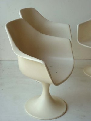 Italian Fibreglass Table & Chairs Set from Play, 1960s, Set of 5-GKB-832523