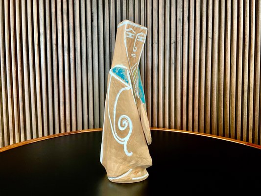 Italian Figurative Ceramic Art Vase by Ceramist Elio Schiavon for SKK, 1950s-JP-1194121