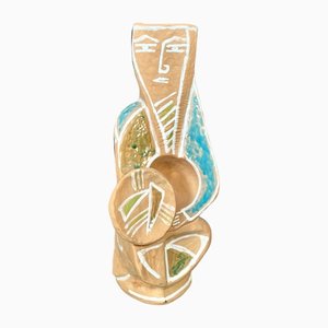 Italian Figurative Ceramic Art Vase by Ceramist Elio Schiavon for SKK, 1950s-JP-1194121