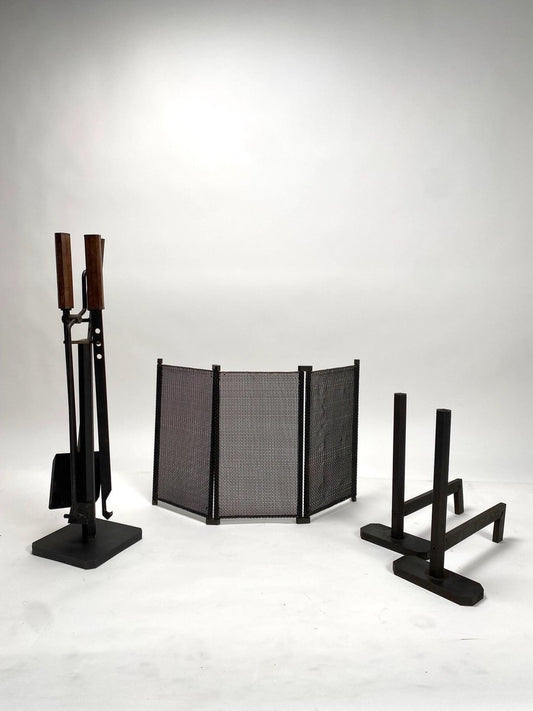 Italian Fireplace Set by Afra & Tobia Scarpa, 1970s